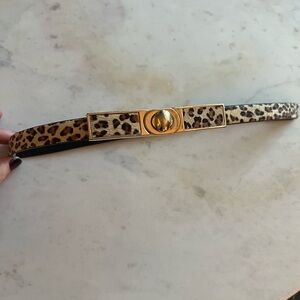 Leopard and Gold Belt White House Black Market